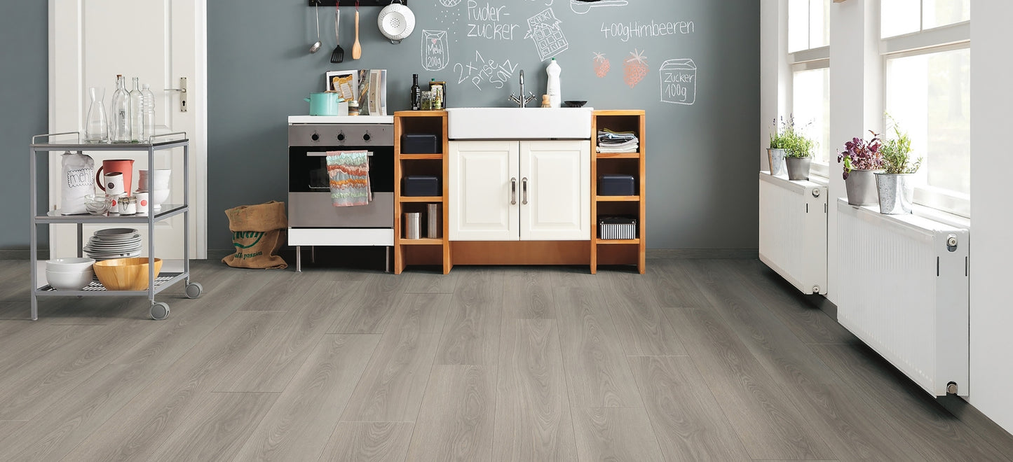 SPC effetto legno grigio - Brixton 6/0,55x185x1220mm - 2,23 mq/scatola
